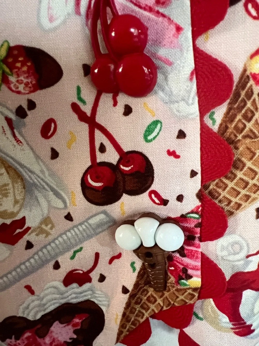 Zoodles 2pc - Ice Cream Print Vest Set in White and Pink with striped shorts.​